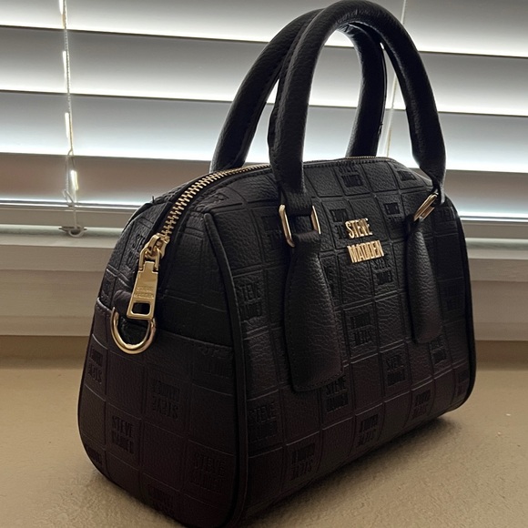 Steve Madden Brown Faux Leather Embossed Handbag - Picture 3 of 5